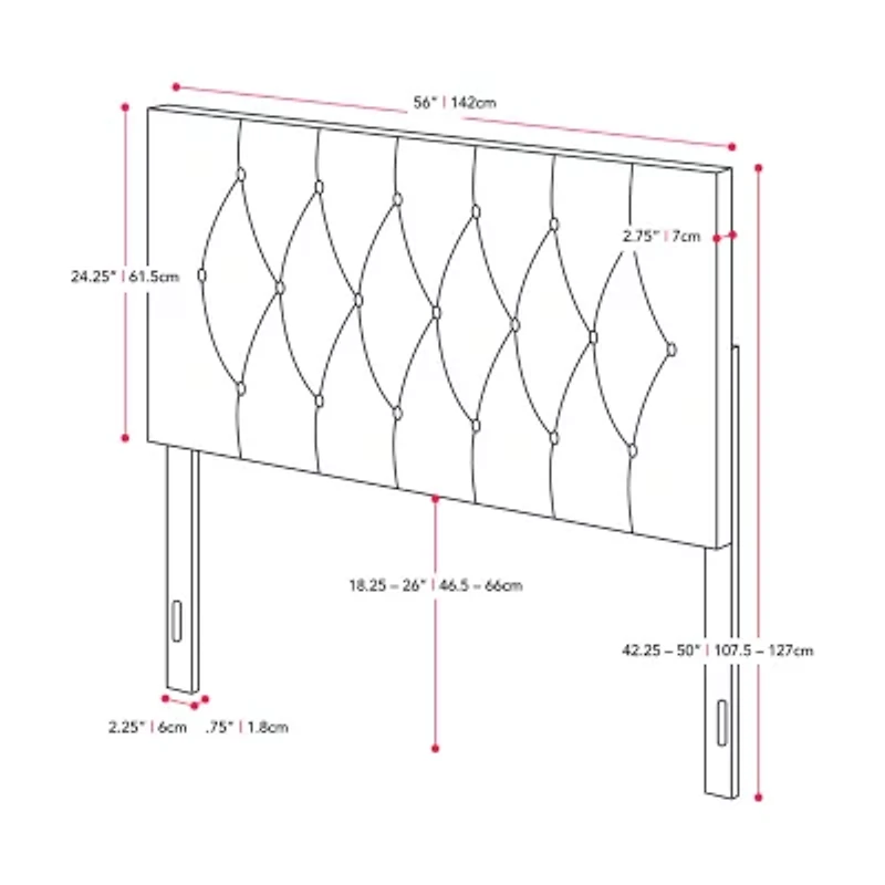 Catalina Height Adjustable Upholstered Headboard