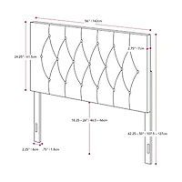 Catalina Height Adjustable Upholstered Headboard