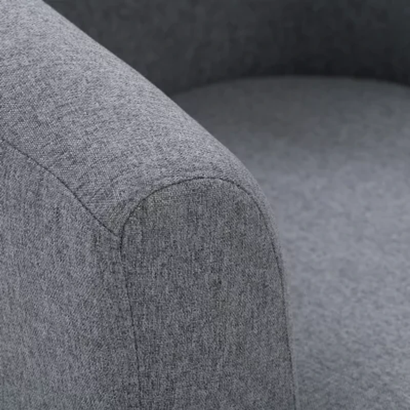 Corliving Elwood Upholstered Barrel Chair