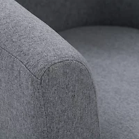 Corliving Elwood Upholstered Barrel Chair