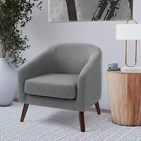 Corliving Elwood Upholstered Barrel Chair