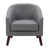 Corliving Elwood Upholstered Barrel Chair