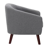 Corliving Elwood Upholstered Barrel Chair