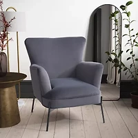 Corliving Elwood Upholstered Wingback Chair