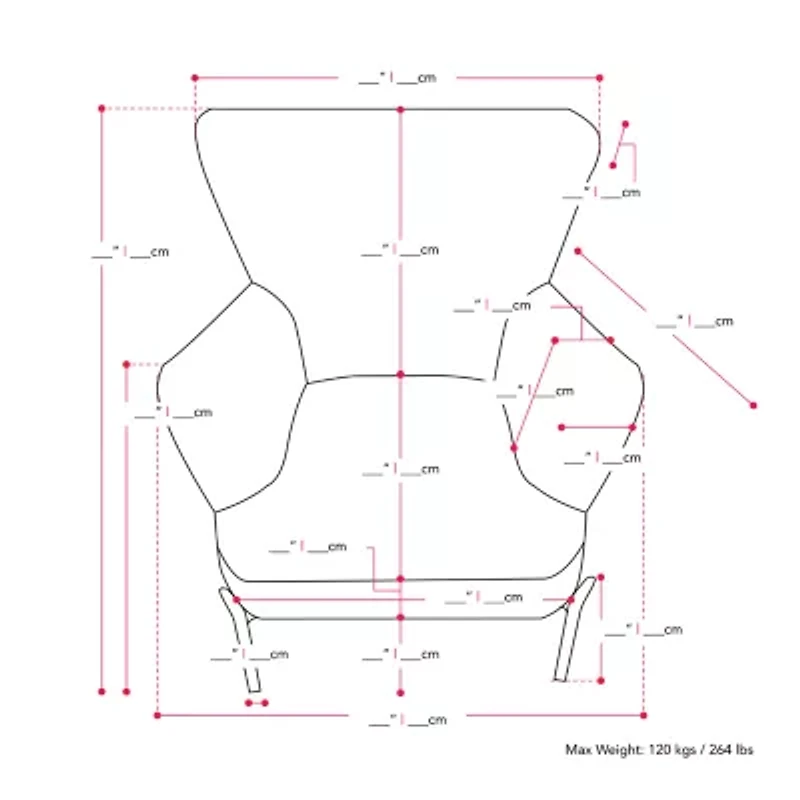 Corliving Elwood Upholstered Wingback Chair