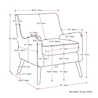 Corliving Elwood Upholstered Armchair