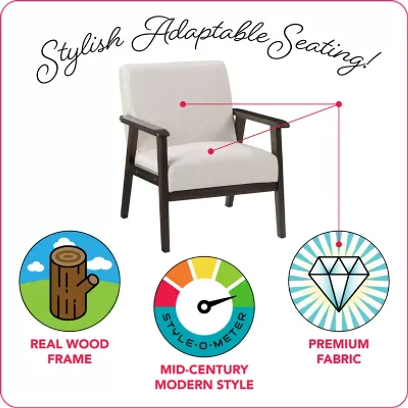 Corliving Greyson Upholstered Armchair