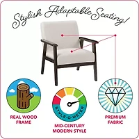 Corliving Greyson Upholstered Armchair