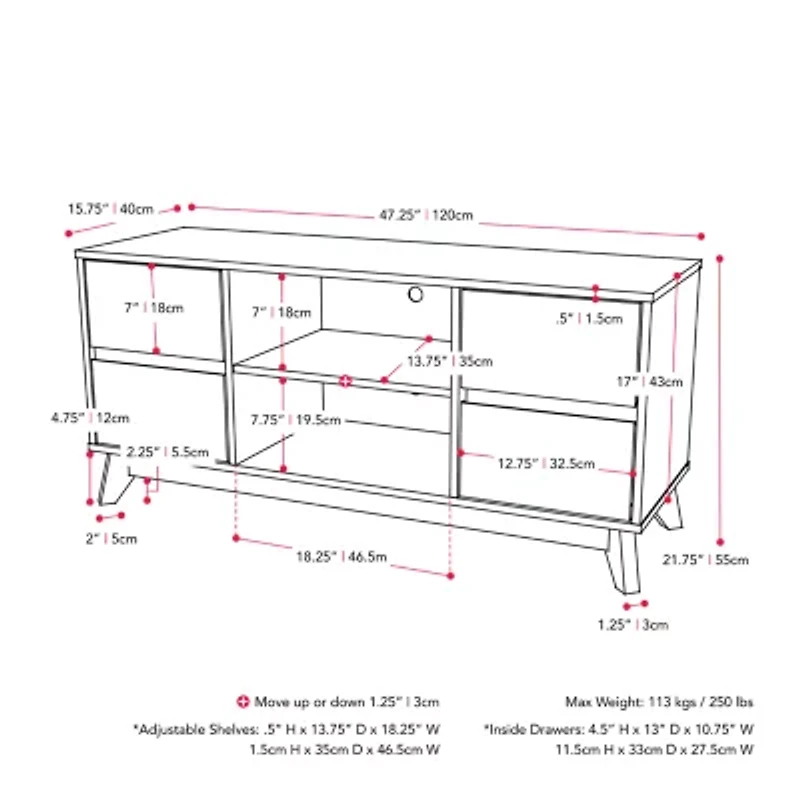 Corliving Hollywood TV Stand