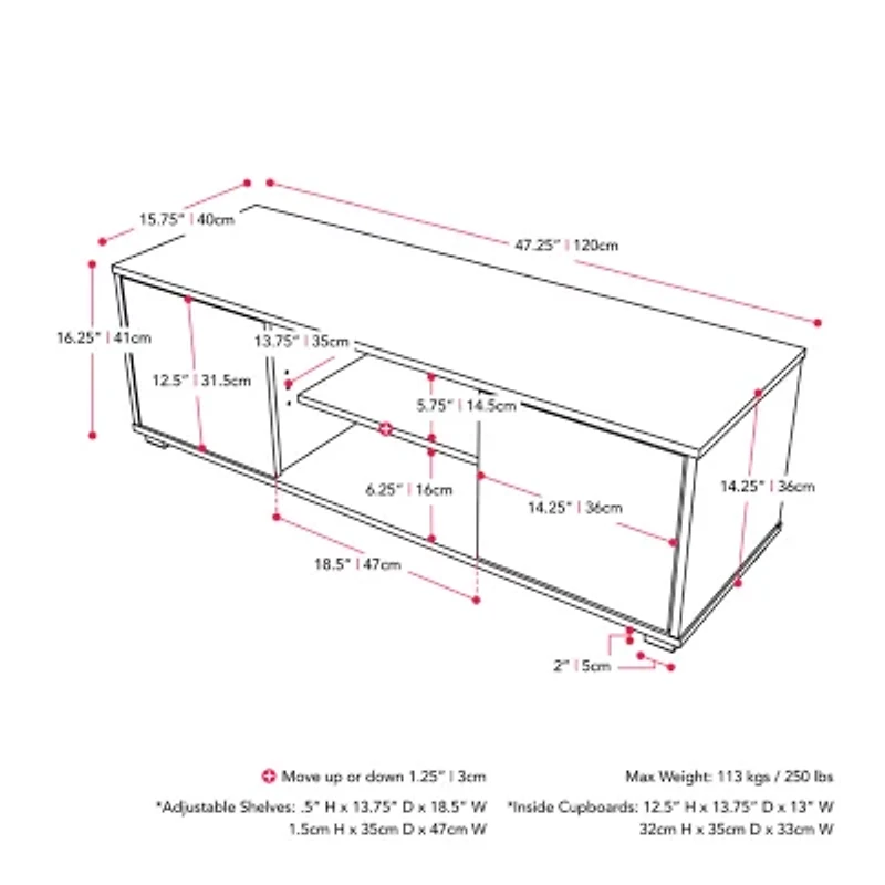 Corliving Hollywood TV Stand