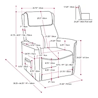 Corliving Ashley Lift Pad-Arm Recliner