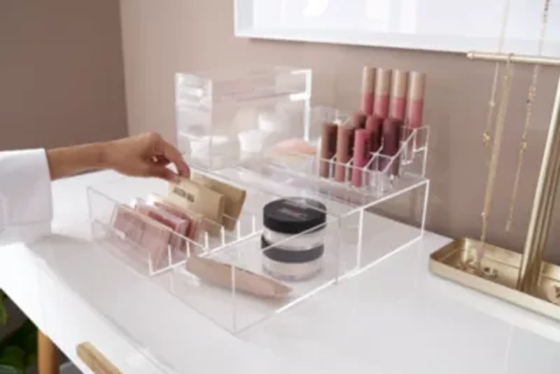 Home Expressions Acrylic 7-Compartment Makeup Organizer