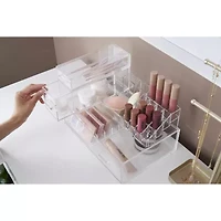 Home Expressions Small Acrylic Makeup 1-Drawer Single Compartment Drawer Storage
