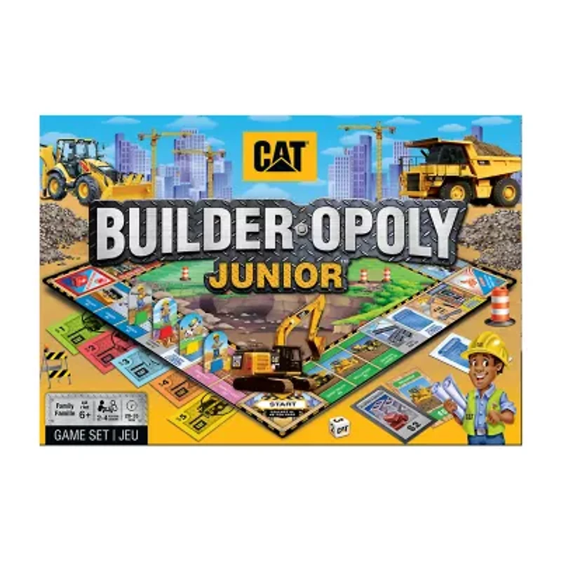 Masterpieces Puzzles Caterpillar - Builder Opoly Junior Board Game