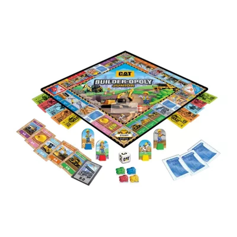Masterpieces Puzzles Caterpillar - Builder Opoly Junior Board Game