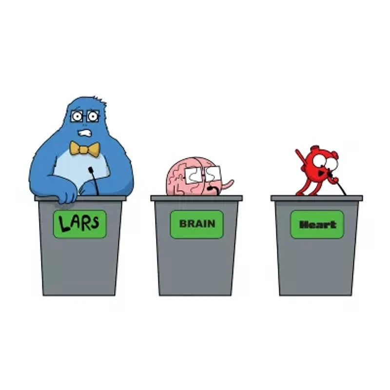 Nutt Heads The Awkward Yeti Presents: The Heart And Brain Quiz Game Card Game