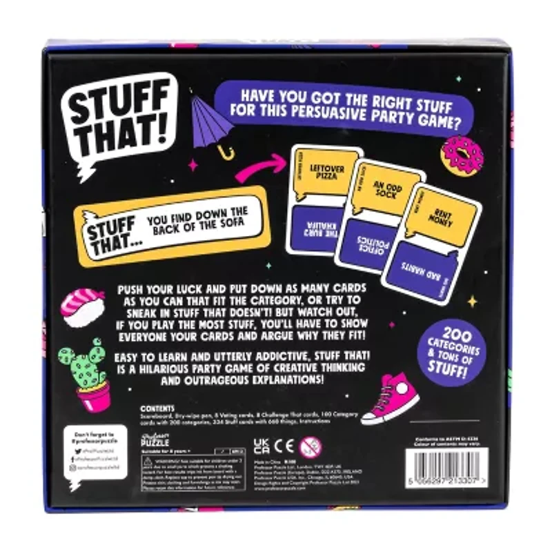 Professor Puzzle Stuff That! Board Game