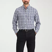 Dockers Stain Defender Mens Long Sleeve Regular Fit Button-Down Shirt