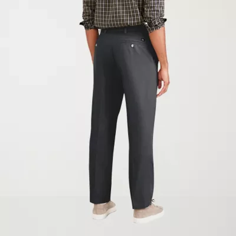 Dockers Signature Iron Free Khaki With Stain Defender Mens Comfort Waistband Classic Fit Pleated Pant