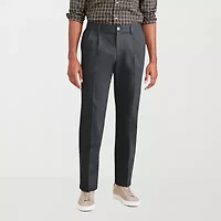 Dockers Signature Iron Free Khaki With Stain Defender Mens Comfort Waistband Classic Fit Pleated Pant