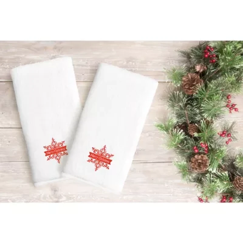 Linum Home Textiles Merry Christmas 2-pc. Hand Towel