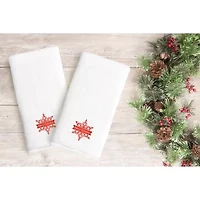 Linum Home Textiles Merry Christmas 2-pc. Hand Towel