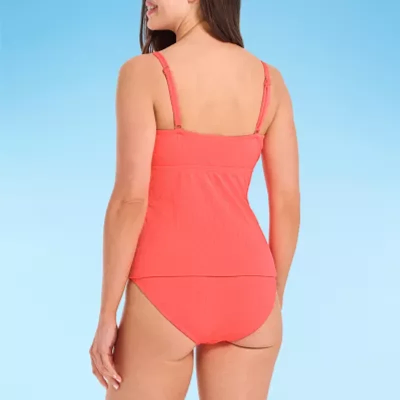 Mynah Womens Jacquard Tankini Swimsuit Top