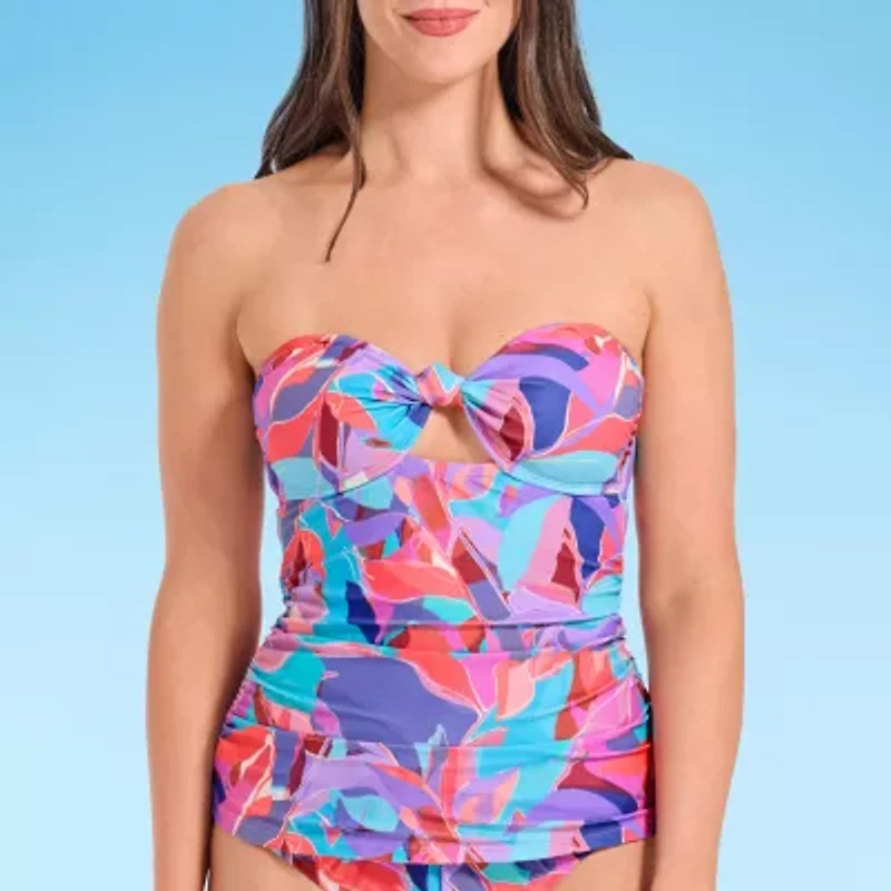 Mynah Womens Abstract Tankini Swimsuit Top