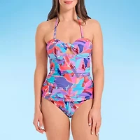 Mynah Womens Abstract Tankini Swimsuit Top