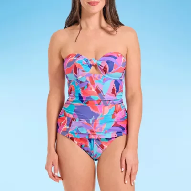 Mynah Womens Abstract Tankini Swimsuit Top