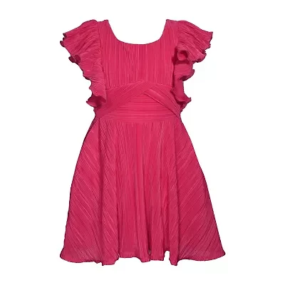 Bonnie Jean Big Kid Girls Short Sleeve Ruffled Fit + Flare Dress
