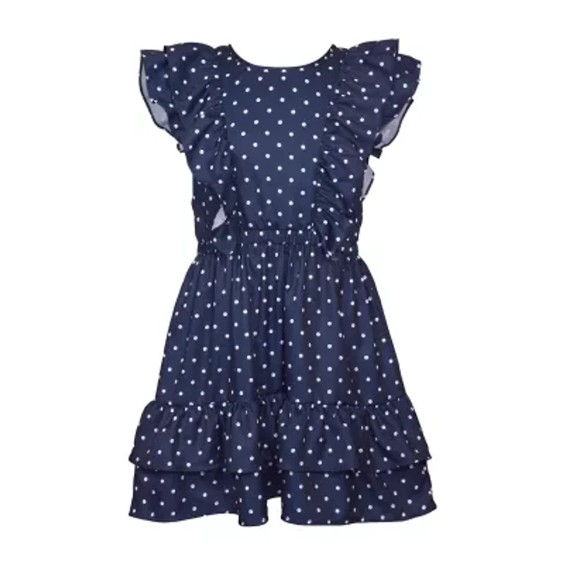 Bonnie Jean Big Kid Girls Short Sleeve Ruffled Fit + Flare Dress