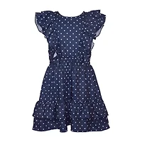 Bonnie Jean Big Kid Girls Short Sleeve Ruffled Fit + Flare Dress