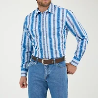 Wrangler Checotah Mens Long Sleeve Classic Fit Button-Down Shirt