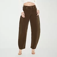 Forever 21 Barrel Womens High Rise Ankle Corduroy Pant Juniors