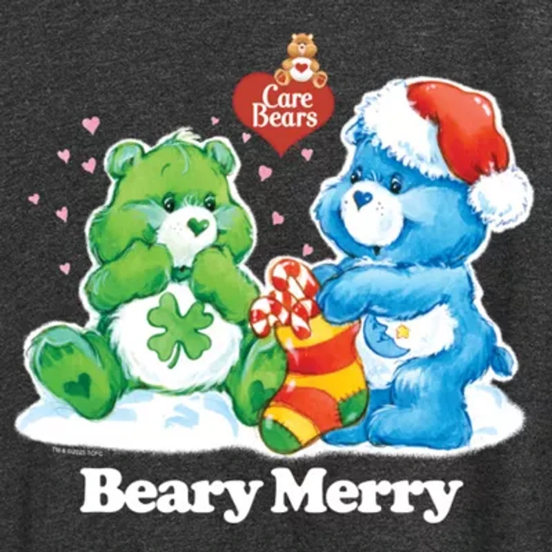 Womens Crew Neck Short Sleeve Regular Fit Care Bears Graphic T-Shirt