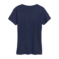 Womens Crew Neck Short Sleeve Regular Fit Care Bears Graphic T-Shirt
