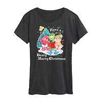 Womens Crew Neck Short Sleeve Regular Fit Care Bears Graphic T-Shirt
