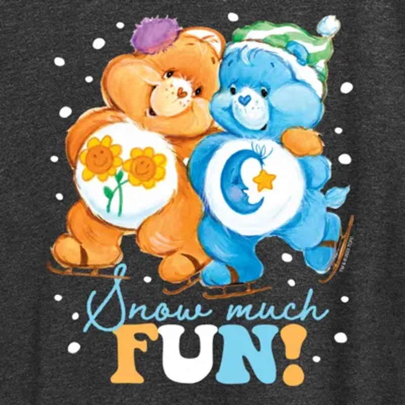 Womens Crew Neck Short Sleeve Regular Fit Care Bears Graphic T-Shirt