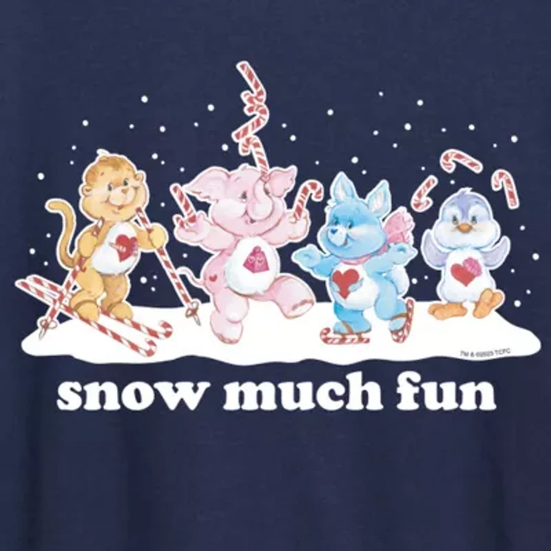 Womens Crew Neck Short Sleeve Regular Fit Care Bears Graphic T-Shirt