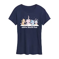 Womens Crew Neck Short Sleeve Regular Fit Care Bears Graphic T-Shirt