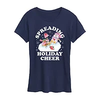 Womens Crew Neck Short Sleeve Regular Fit Care Bears Graphic T-Shirt