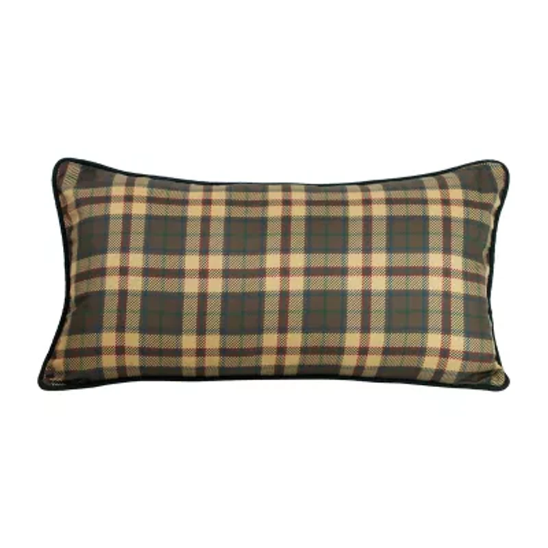 Donna Sharp Plaid Tracks Square Throw Pillow