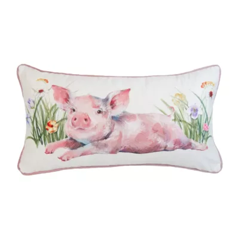 Donna Sharp Plaid Pig 2-pc. Square Throw Pillow