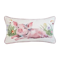 Donna Sharp Plaid Pig 2-pc. Square Throw Pillow
