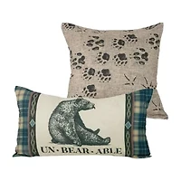 Your Lifestyle By Donna Sharp Bear Tracks 2-pc. Square Throw Pillow