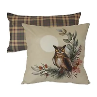 Donna Sharp Plaid, Owl 2-pc. Square Throw Pillow