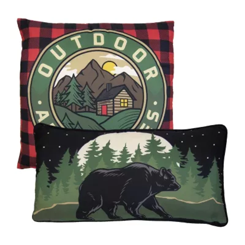 Donna Sharp Bear Mountain 2-pc. Square Throw Pillow