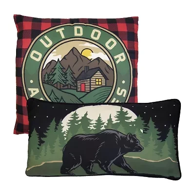 Donna Sharp Bear Mountain 2-pc. Square Throw Pillow