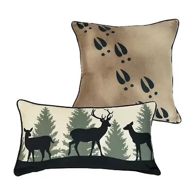 Donna Sharp Deer Tracks 2-pc. Square Throw Pillow